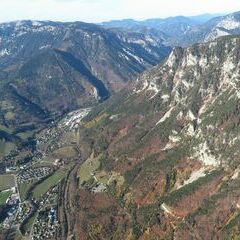 Flugwegposition um 10:37:52: Aufgenommen in der Nähe von Gemeinde Reichenau an der Rax, Österreich in 1476 Meter